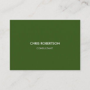 Carte De Visite Papier Lin Chubby Chic Forêt Moderne Couleur Vert