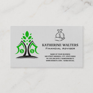 Carte De Visite Papier Monnaie   Logo Arbre   Finance