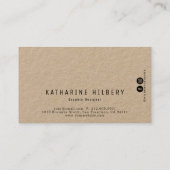 Carte de visite papier Motif Kraft gris clair (Dos)