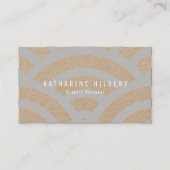 Carte de visite papier Motif Kraft gris clair (Devant)