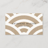 Carte de visite papier Motif Kraft White Wave (Devant)