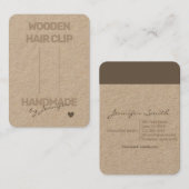 Carte De Visite Papier naturel rustique fabriqué à la main Climati (Devant / Derrière)