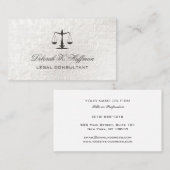 Carte De Visite Papier noir - L'échelle de la justice juridique fé (Devant / Derrière)