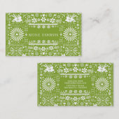 Carte De Visite Papier papier peint vert Picado Lime Avocado (Devant / Derrière)