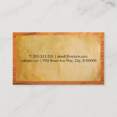 Carte de visite papier parchemin (Dos)