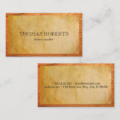Carte de visite papier parchemin (Devant / Derrière)
