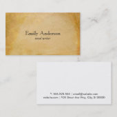 Carte De Visite Papier parchemin 2 (Devant / Derrière)