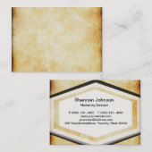 Carte De Visite Papier parcheminé de l'arrière - plan | (Devant / Derrière)