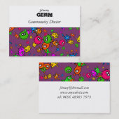 Carte De Visite Papier peint de bactéries (Devant / Derrière)