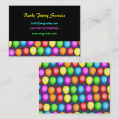 Carte De Visite Papier peint de ballon (Devant / Derrière)