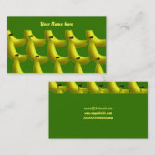 Carte De Visite Papier peint de banane, votre nom ici (Devant / Derrière)