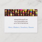 Carte De Visite Papier peint de crème glacée (Dos)