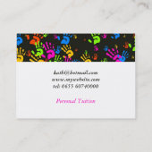 Carte De Visite Papier peint de mains (Dos)