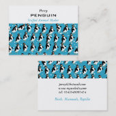 Carte De Visite Papier peint de pingouin (Devant / Derrière)