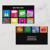 Carte De Visite Papier peint de tuile de communication, votre nom (Devant / Derrière)