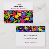 Carte De Visite Papier peint d'éclaboussure (Devant / Derrière)