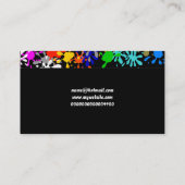 Carte De Visite Papier peint d'éclaboussure, votre nom ici (Dos)