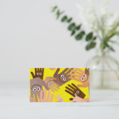 Carte De Visite Papier peint heureux de mains (Debout devant)