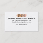 Carte De Visite Papier peint heureux de mains (Dos)