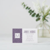 Carte De Visite Papier peint pourpre de luxe (Debout devant)