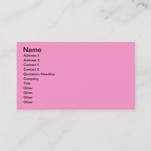 Carte De Visite Papier peint rose pour Monogramming (Devant)