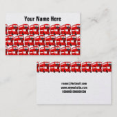 Carte De Visite Papier peint rouge de voyage d'autobus à (Devant / Derrière)