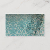 Carte De Visite Papier peint Vintage avec chaise (Dos)
