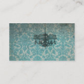 Carte De Visite Papier peint vintage et lustre (Dos)