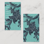 Carte De Visite Papier peint vintage Floral (Devant / Derrière)