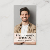 Carte De Visite Papier photo Kraft Code QR professionnel (Devant)