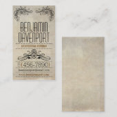 Carte De Visite Papier porté rustique - brun (Devant / Derrière)