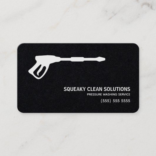 Carte De Visite Papier Premium QR Code de lavage sous pression (Devant)