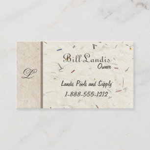 Carte De Visite Papier pressé naturel - papiers faits main