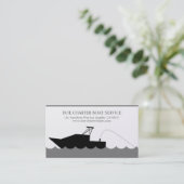 Carte De Visite Papier profond d'or de bateau de pêche maritime de (Debout devant)