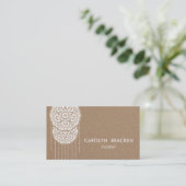 Carte De Visite Papier russe Brown Kraft Mandala Dream Catcher (Debout devant)