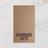 Carte De Visite Papier rustique Brown do-it-yourself carton artisa (Devant)
