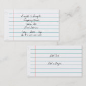 Carte De Visite Papier simple (Devant / Derrière)