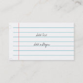 Carte De Visite Papier simple (Dos)