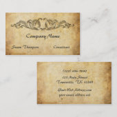 Carte De Visite Papier vieilli tendance Conception médiévale (Devant / Derrière)