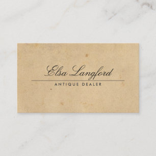 Carte de visite PAPIER VINTAGE ÉLÉGANT