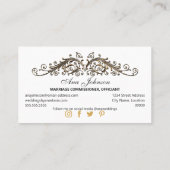 Carte De Visite Papier Vintage Élégant d'antiquité (Dos)