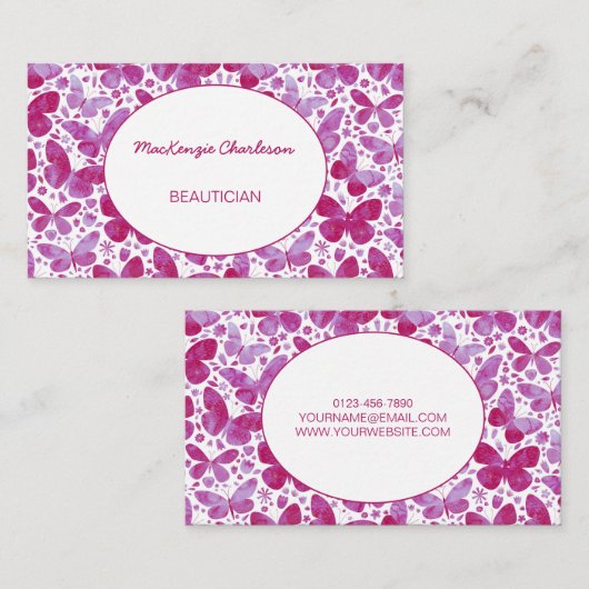 Carte de visite papillon (Devant / Derrière)