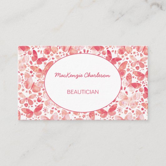 Carte de visite papillon (Devant)