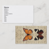 Carte De Visite papillon (Devant / Derrière)