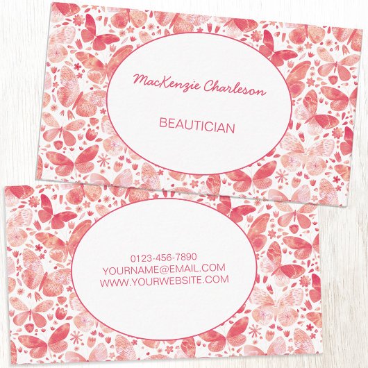 Carte de visite papillon