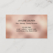 Carte De Visite Papillon à cils scintillant beige marron chic (Dos)