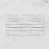 Carte De Visite Papillon à huile d'or Cercles en bois blanc Vip (Dos)