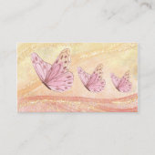 Carte De Visite Papillon à Parties scintillant dorée (Devant)