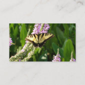 Carte De Visite Papillon à queue d'hirondelle sur des fleurs sauva (Dos)