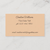 Carte De Visite Papillon à queue épaisse et fleurs roses (Dos)